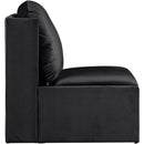 Meridian Sigma Black Velvet Accent Chair IMAGE 4