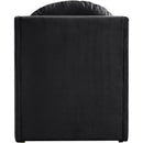 Meridian Sigma Black Velvet Accent Chair IMAGE 5