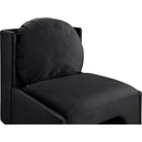 Meridian Sigma Black Velvet Accent Chair IMAGE 7