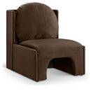  Manufacturer Color_Brown -- Sigma Brown Velvet Upholstered Accent Chair IMAGE 1