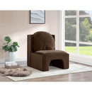  Manufacturer Color_Brown -- Sigma Brown Velvet Upholstered Accent Chair IMAGE 2