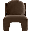  Manufacturer Color_Brown -- Sigma Brown Velvet Upholstered Accent Chair IMAGE 3