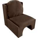 Meridian Sigma Brown Velvet Accent Chair IMAGE 6