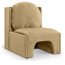  Manufacturer Color_Camel -- Sigma Camel Velvet Upholstered Accent Chair IMAGE 1
