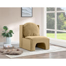 Meridian Sigma Camel Velvet Accent Chair IMAGE 2