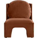  Manufacturer Color_Cognac -- Sigma Cognac Velvet Upholstered Accent Chair IMAGE 3