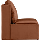Meridian Sigma Cognac Velvet Accent Chair IMAGE 4