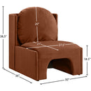  Manufacturer Color_Cognac -- Sigma Cognac Velvet Upholstered Accent Chair IMAGE 8