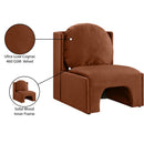  Manufacturer Color_Cognac -- Sigma Cognac Velvet Upholstered Accent Chair IMAGE 9