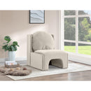  Manufacturer Color_Cream -- Sigma Cream Velvet Upholstered Accent Chair IMAGE 2