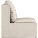  Manufacturer Color_Cream -- Sigma Cream Velvet Upholstered Accent Chair IMAGE 4