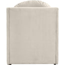 Meridian Sigma Cream Velvet Accent Chair IMAGE 5