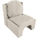Meridian Sigma Cream Velvet Accent Chair IMAGE 6