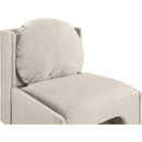 Meridian Sigma Cream Velvet Accent Chair IMAGE 7