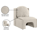 Meridian Sigma Cream Velvet Accent Chair IMAGE 9