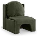  Manufacturer Color_Green -- Sigma Green Velvet Upholstered Accent Chair IMAGE 1