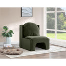  Manufacturer Color_Green -- Sigma Green Velvet Upholstered Accent Chair IMAGE 2