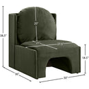  Manufacturer Color_Green -- Sigma Green Velvet Upholstered Accent Chair IMAGE 8