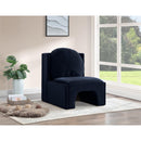  Manufacturer Color_Navy -- Sigma Navy Velvet Upholstered Accent Chair IMAGE 2