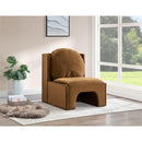  Manufacturer Color_Saddle -- Sigma Saddle Velvet Upholstered Accent Chair IMAGE 2