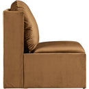 Manufacturer Color_Saddle -- Sigma Saddle Velvet Upholstered Accent Chair IMAGE 4