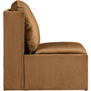 Meridian Sigma Saddle Velvet Accent Chair IMAGE 4
