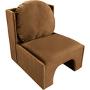  Manufacturer Color_Saddle -- Sigma Saddle Velvet Upholstered Accent Chair IMAGE 6