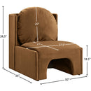 Meridian Sigma Saddle Velvet Accent Chair IMAGE 8