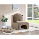  Manufacturer Color_Taupe -- Sigma Taupe Velvet Upholstered Accent Chair IMAGE 2