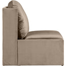  Manufacturer Color_Taupe -- Sigma Taupe Velvet Upholstered Accent Chair IMAGE 4