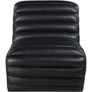  Manufacturer Color_Black -- Meridian Vega Stationary Leather Look Accent Chair IMAGE 3
