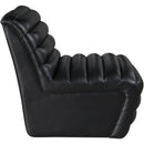  Manufacturer Color_Black -- Meridian Vega Stationary Leather Look Accent Chair IMAGE 4