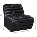  Manufacturer Color_Black -- Meridian Vega Stationary Leather Look Accent Chair IMAGE 8