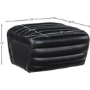  Manufacturer Color_Black -- Meridian Vega Leather Look Ottoman IMAGE 6