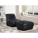  Manufacturer Color_Black -- Meridian Vega Leather Look Ottoman IMAGE 8