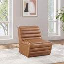  Manufacturer Color_Cognac -- Vega Cognac Vegan Leather Upholstered Accent Chair IMAGE 2