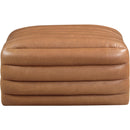  Manufacturer Color_Cognac -- Vega Cognac Vegan Leather Upholstered Ottoman IMAGE 3