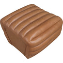  Manufacturer Color_Cognac -- Vega Cognac Vegan Leather Upholstered Ottoman IMAGE 5