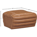  Manufacturer Color_Cognac -- Vega Cognac Vegan Leather Upholstered Ottoman IMAGE 6