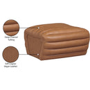  Manufacturer Color_Cognac -- Vega Cognac Vegan Leather Upholstered Ottoman IMAGE 7