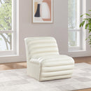 Manufacturer Color_Cream -- Vega Cream Vegan Leather Upholstered Accent Chair IMAGE 2