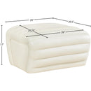  Manufacturer Color_Cream -- Vega Cream Vegan Leather Upholstered Ottoman IMAGE 6