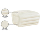  Manufacturer Color_Cream -- Vega Cream Vegan Leather Upholstered Ottoman IMAGE 7