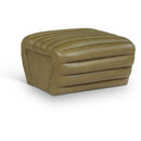  Manufacturer Color_Olive -- Vega Olive Vegan Leather Upholstered Ottoman IMAGE 1