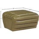  Manufacturer Color_Olive -- Vega Olive Vegan Leather Upholstered Ottoman IMAGE 6