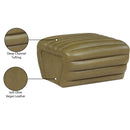  Manufacturer Color_Olive -- Vega Olive Vegan Leather Upholstered Ottoman IMAGE 7