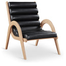 Meridian Randal Black Vegan Leather Accent Chair IMAGE 1