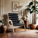  Manufacturer Color_Black -- Meridian Randal Stationary Leather Look Accent Chair IMAGE 2