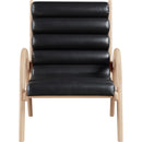 Meridian Randal Black Vegan Leather Accent Chair IMAGE 3