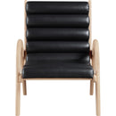  Manufacturer Color_Black -- Meridian Randal Stationary Leather Look Accent Chair IMAGE 3